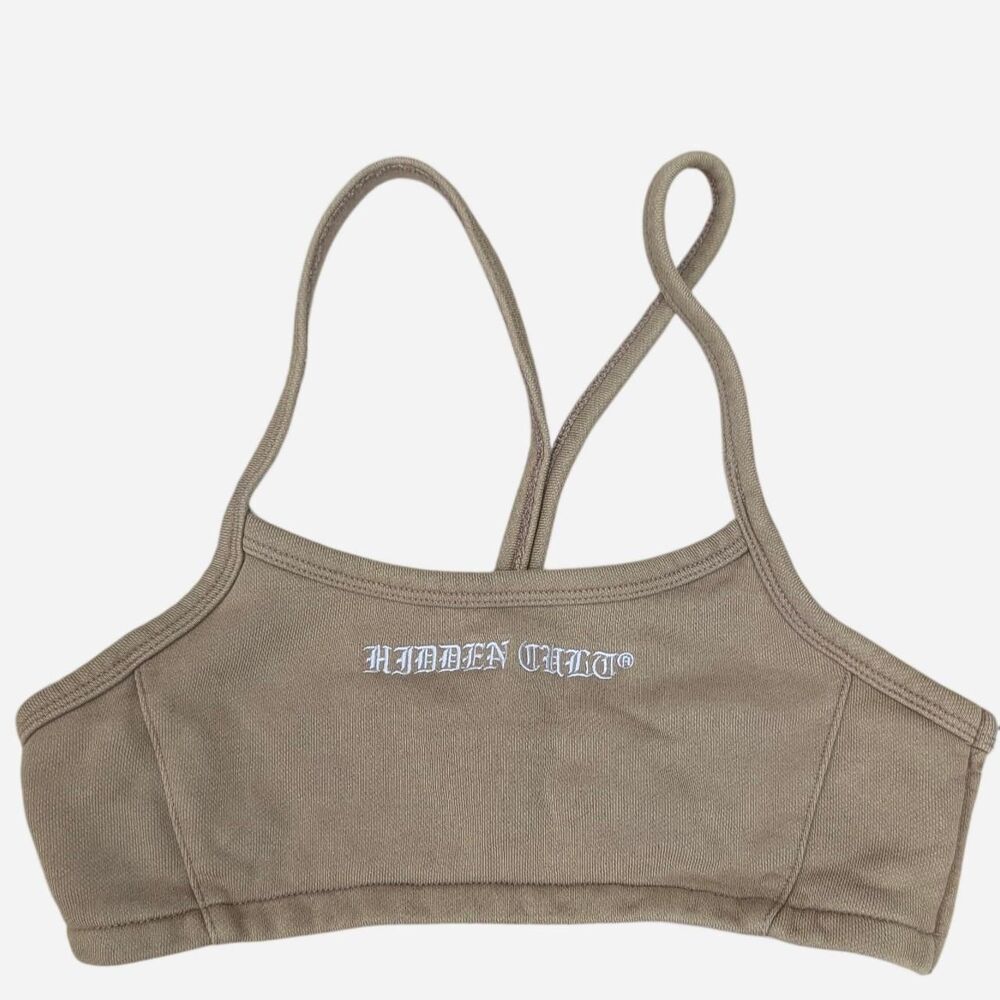 Hidden Cult Tan Bra Style Crop Top